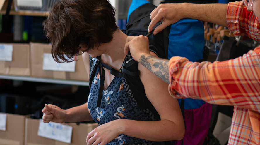 How to put on a backpack