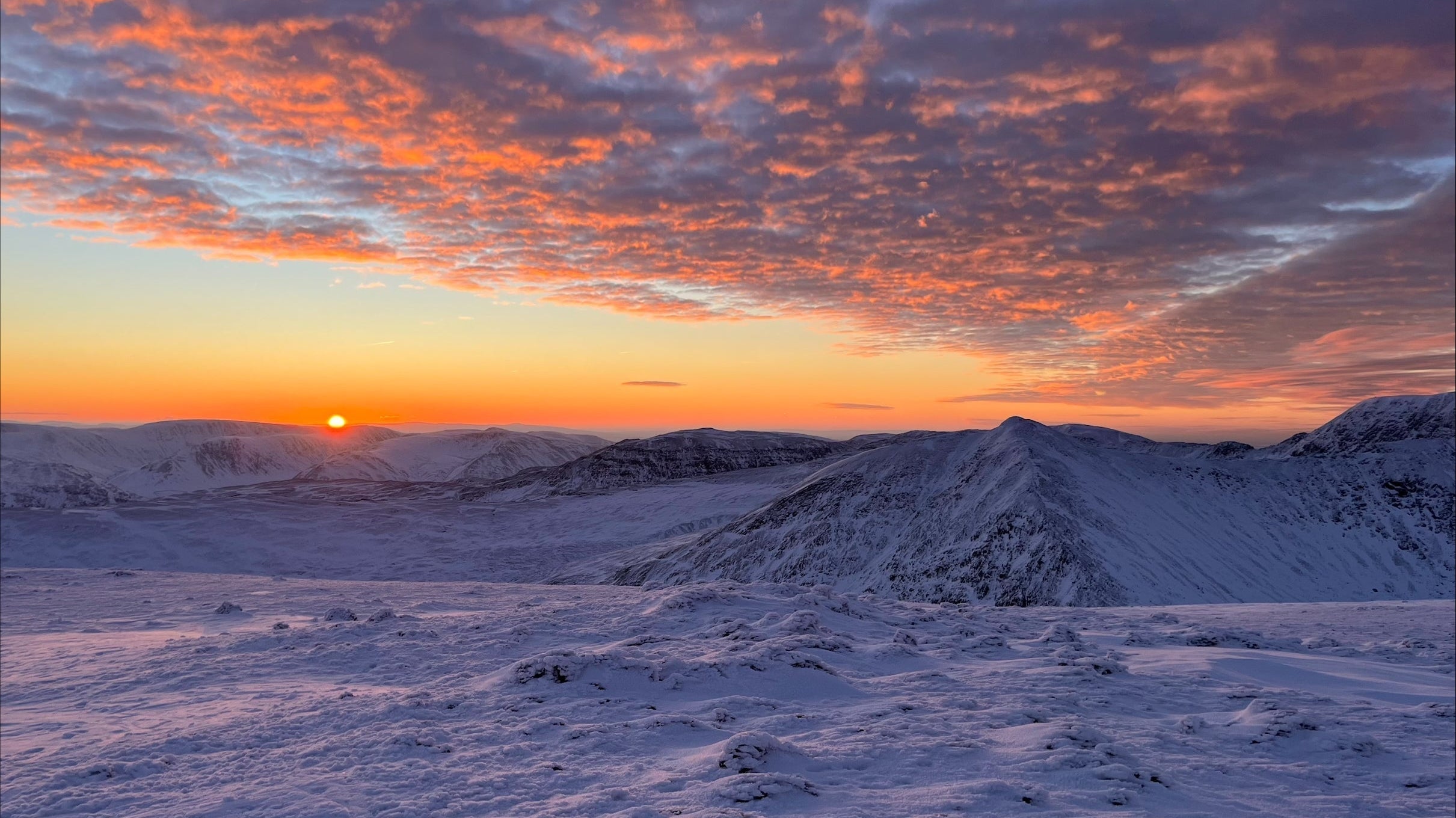 Catching the Sunrise on the Helvellyn ridge