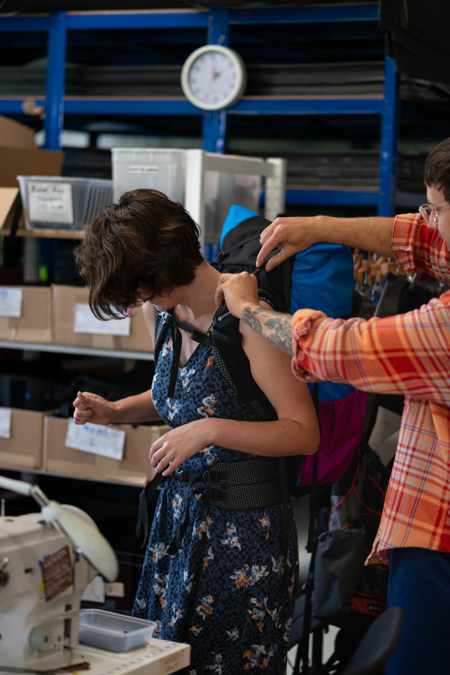 How to put on a backpack