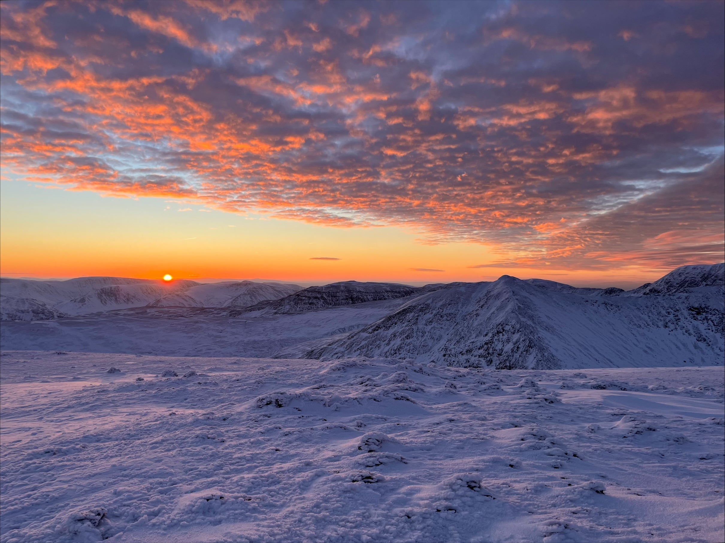 Catching the Sunrise on the Helvellyn ridge